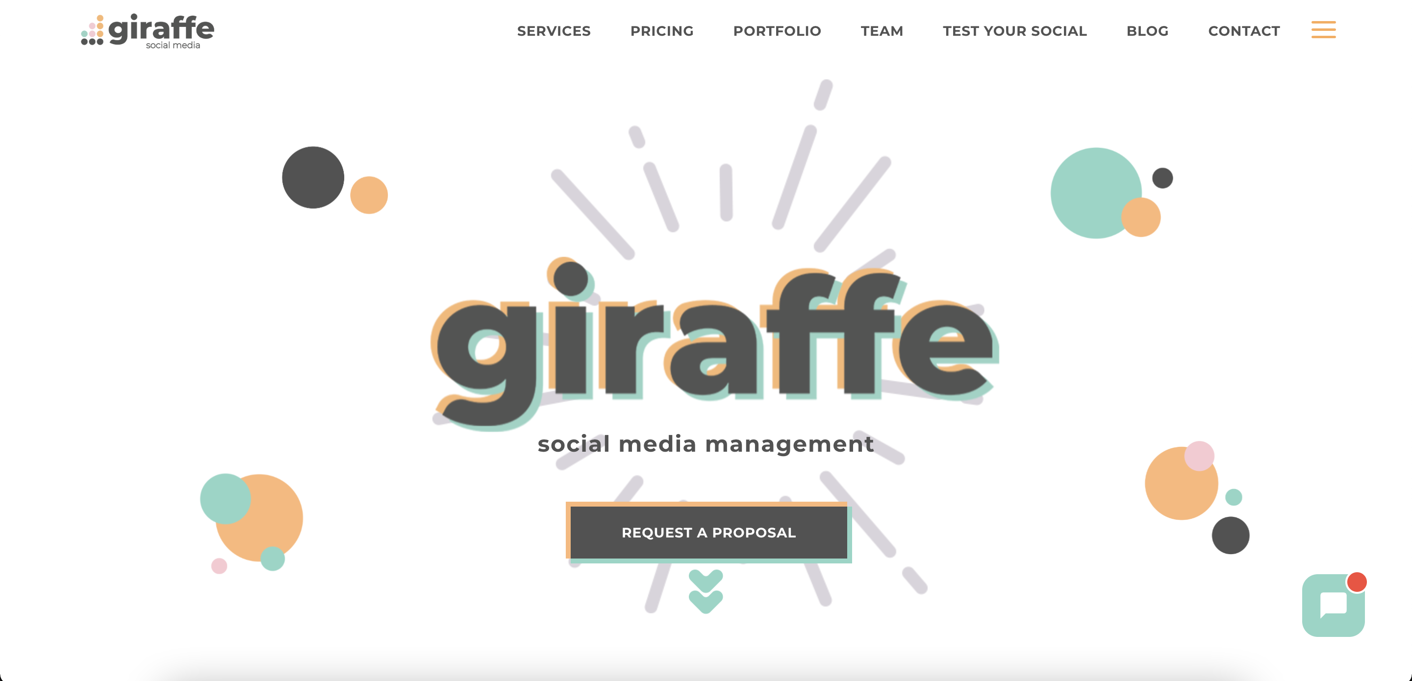 Giraffe Social Agency website