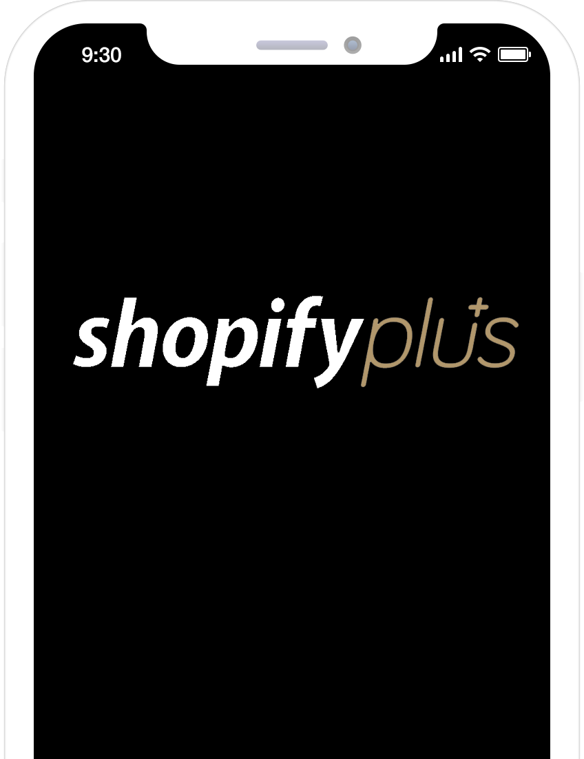 Shopify Plus Logo on Iphone
