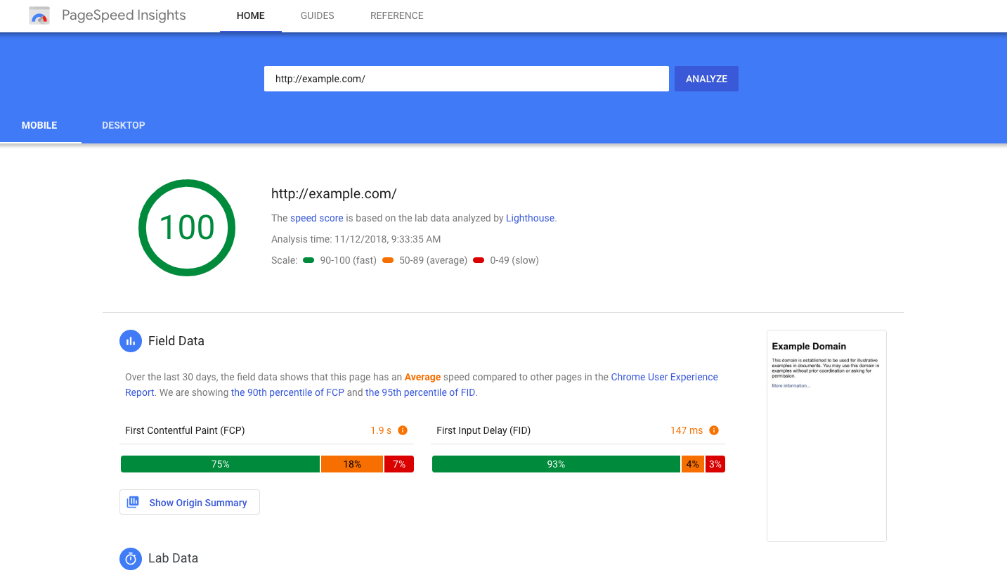 Google shopify store speed insights